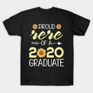 Sunflowers Proud Rere Of A 2020 Graduate Senior Student Happy Class Of School Last Day Of School T-Shirt